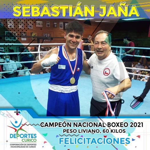 Curicano Sebastián Jaña se alzó como campeón chileno de box