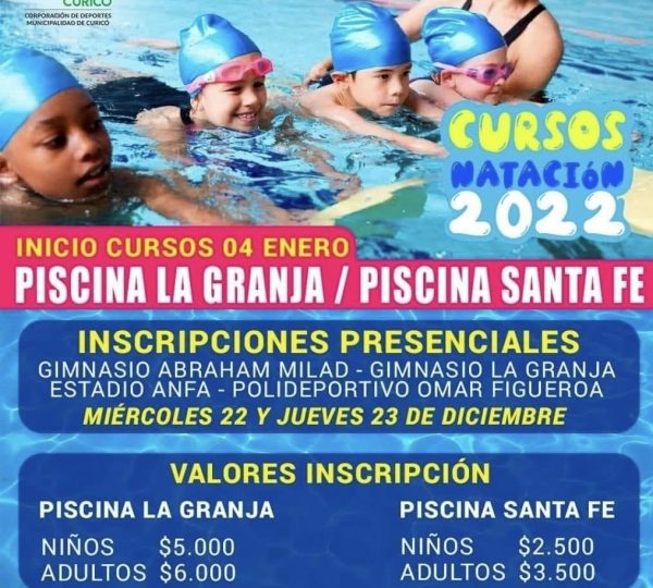 Se abren inscripciones para cursos de natación en Curicó