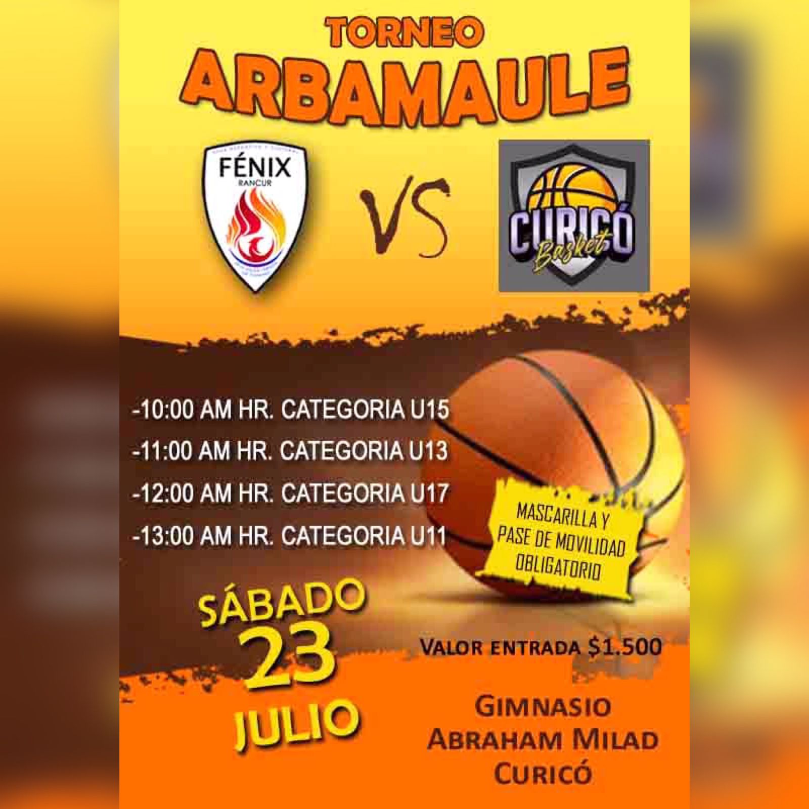 CLASICO CURICANO EN EL BASQUETBOL