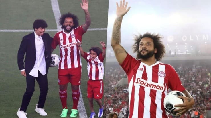 ¡Espectacular! Marcelo goza como un niño en su presentación con el Olympiacos junto más de 20 mil hinchas