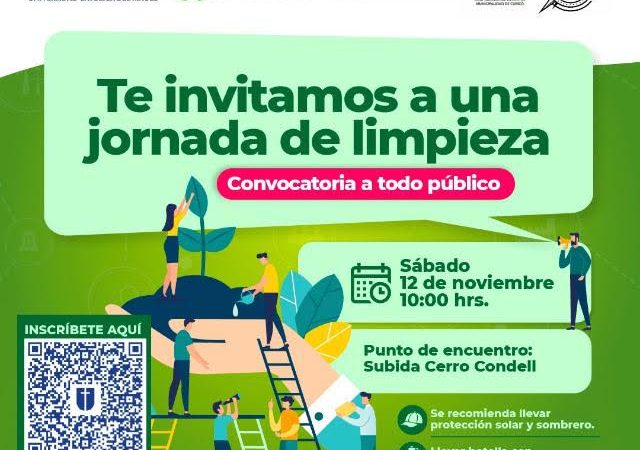 Universidad Católica del Maule y Corporación de Deportes  invita a operativo voluntario de limpieza en Cerro Condell de Curicó