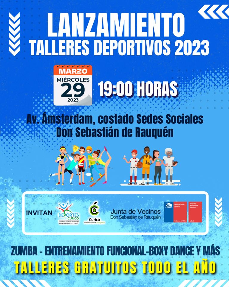 Lanzamiento de Talleres Deportivos 2023 en Curicó.
