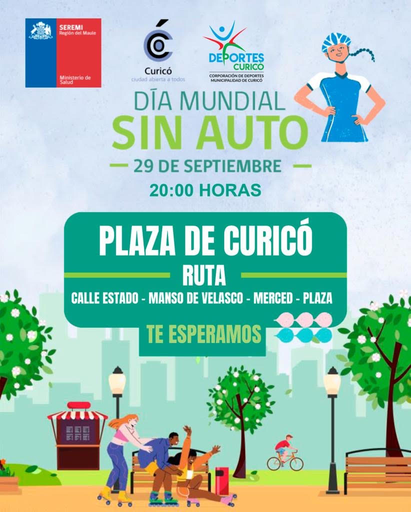 Próximo viernes 29 septiembre Curicó celebra el día mundial sin automóvil