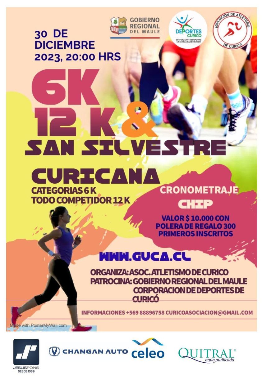 Próximo sábado se corre la San Silvestre Curicana