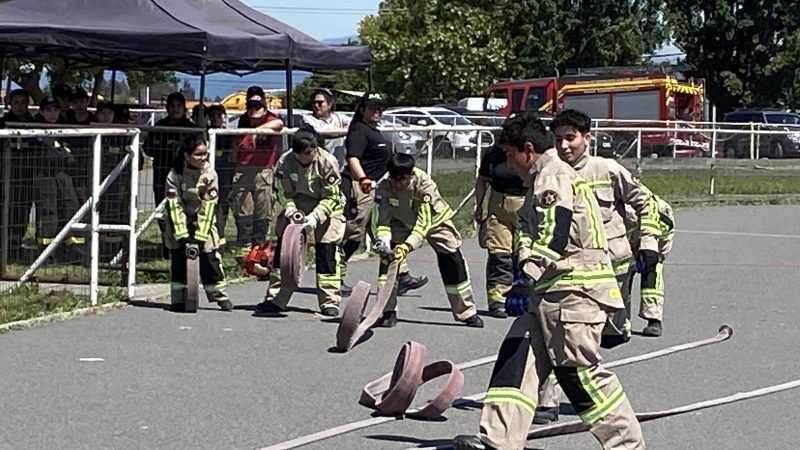 Segunda Compañía de Bomberos Curicó celebró su aniversario con interesante competencia formativa entre brigadistas de la Provincia