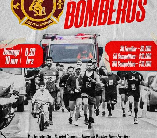 El próximo domingo “Curicó corre por sus Bomberos”