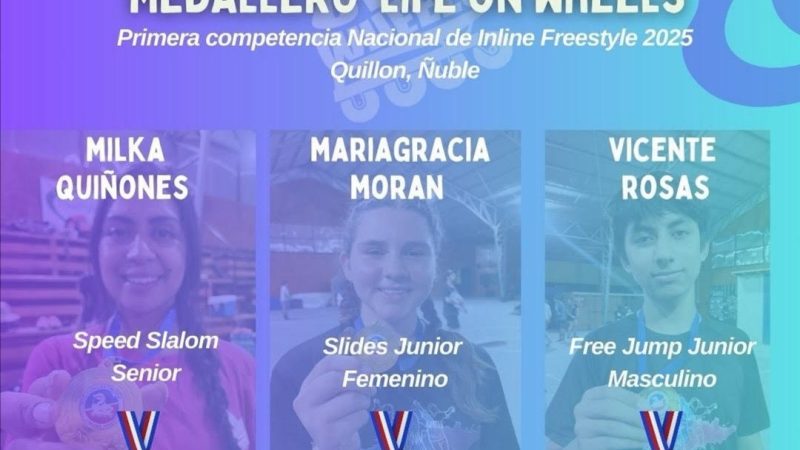 El Club Life on Wheels de Curicó brilla en la primera competencia nacional de Inline Freestyle