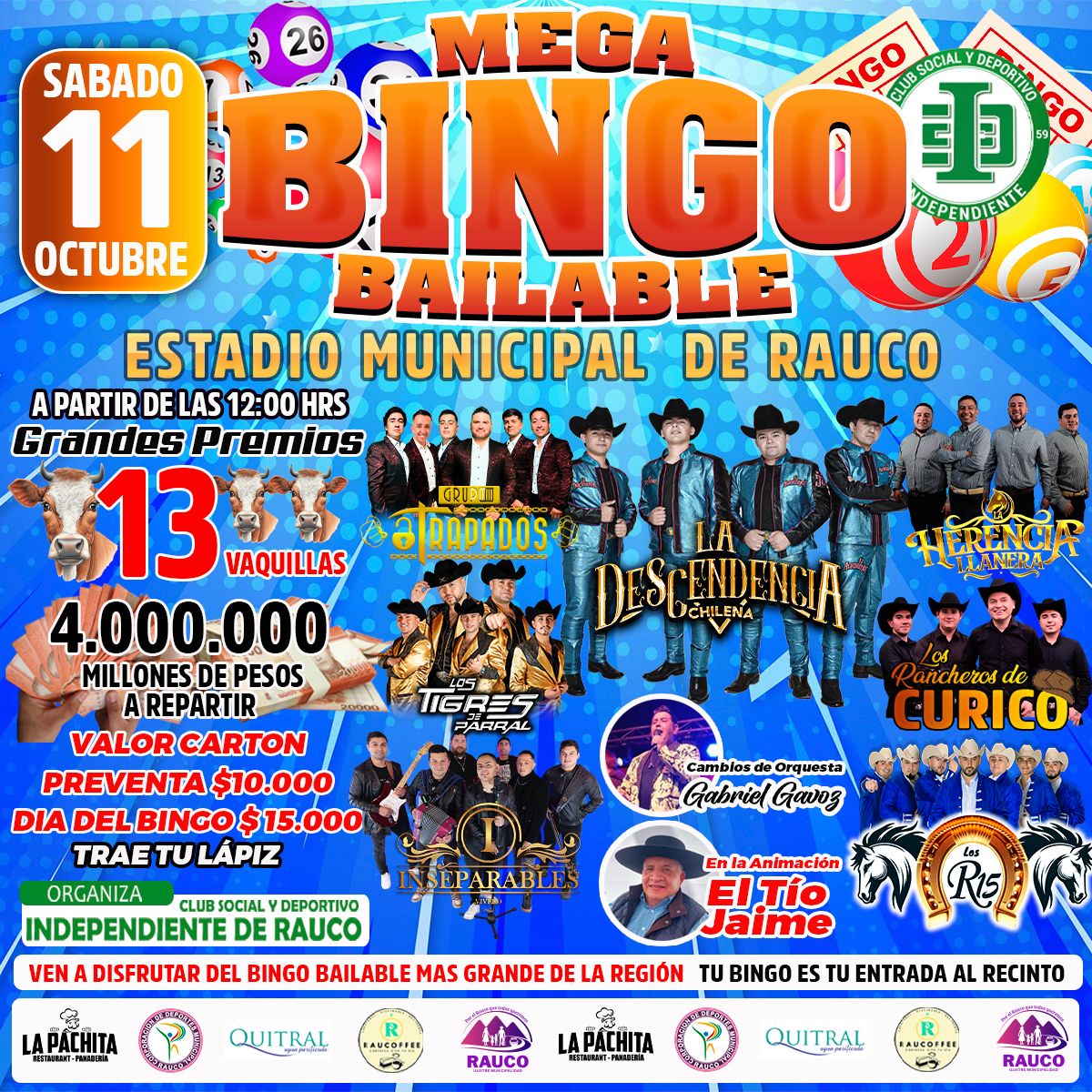 Independiente de Rauco alista el bingo más grande de la provincia de Curicó