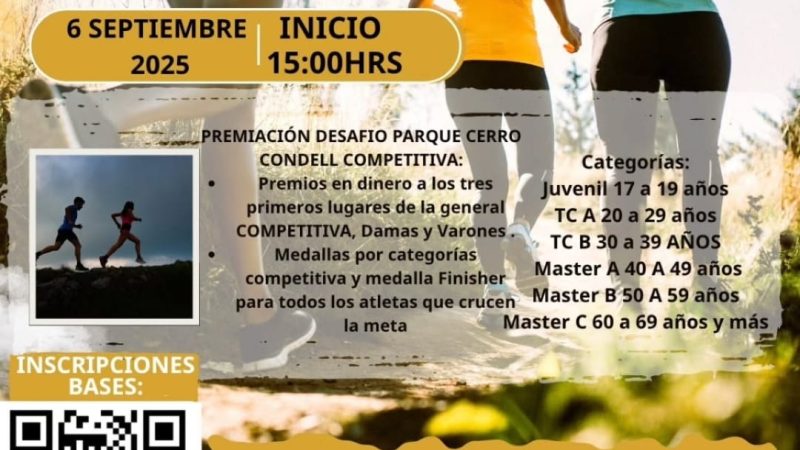Adrenalina y deporte en la segunda versión del Desafío Parque Cerro Condell