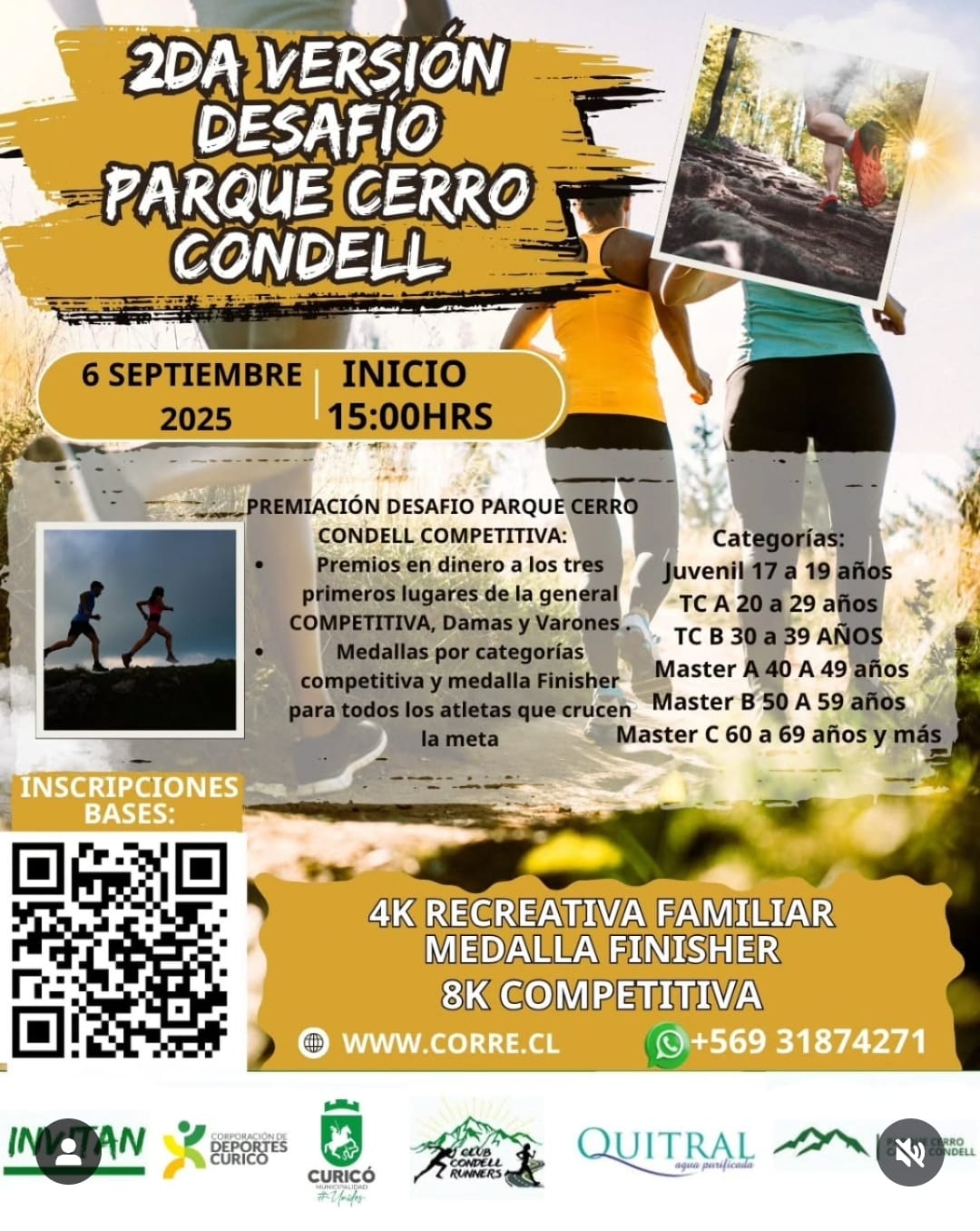 Adrenalina y deporte en la segunda versión del Desafío Parque Cerro Condell