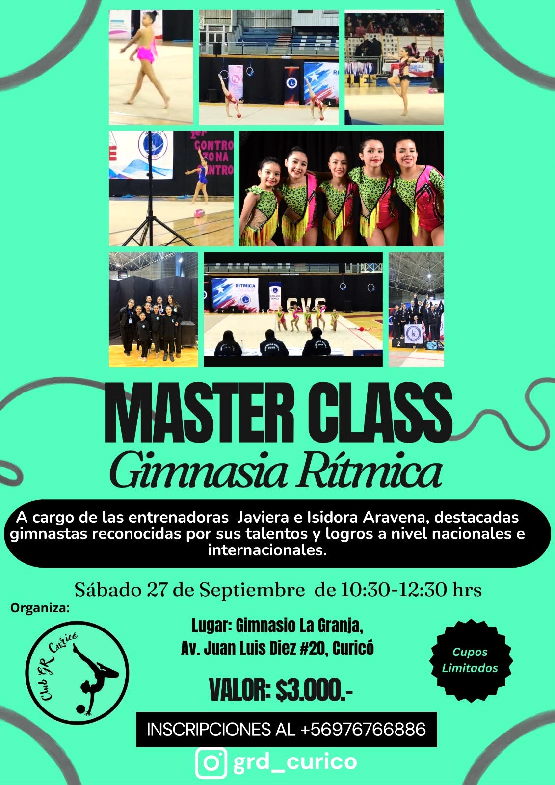 Curicó se prepara para una Master Class de gimnasia rítmica con destacadas entrenadoras