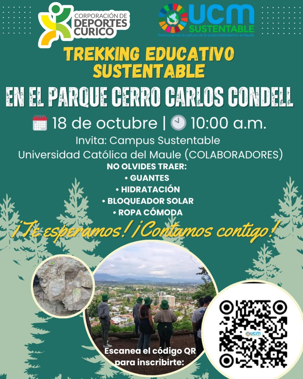 Invitan a trekking familiar con enfoque ambiental y educativo este sábado en Curicó