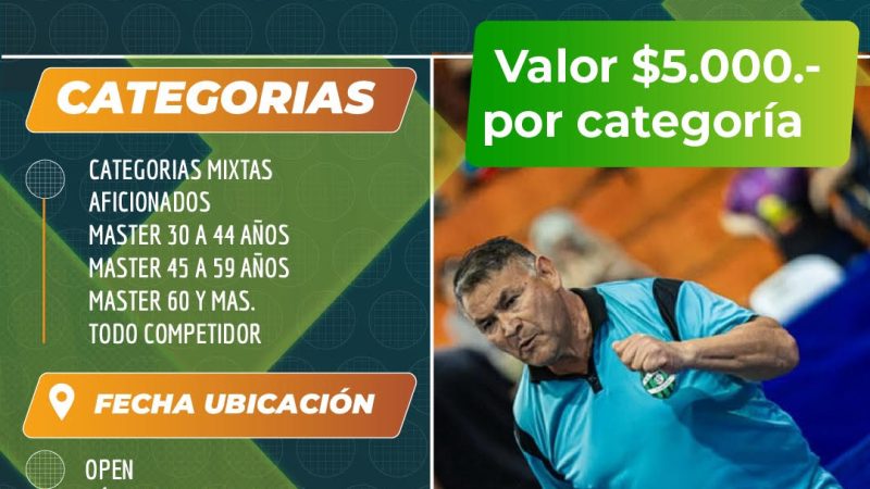 Curicó se prepara para el Open de Tenis de Mesa 2025: inscripciones abiertas hasta el 16 de octubre