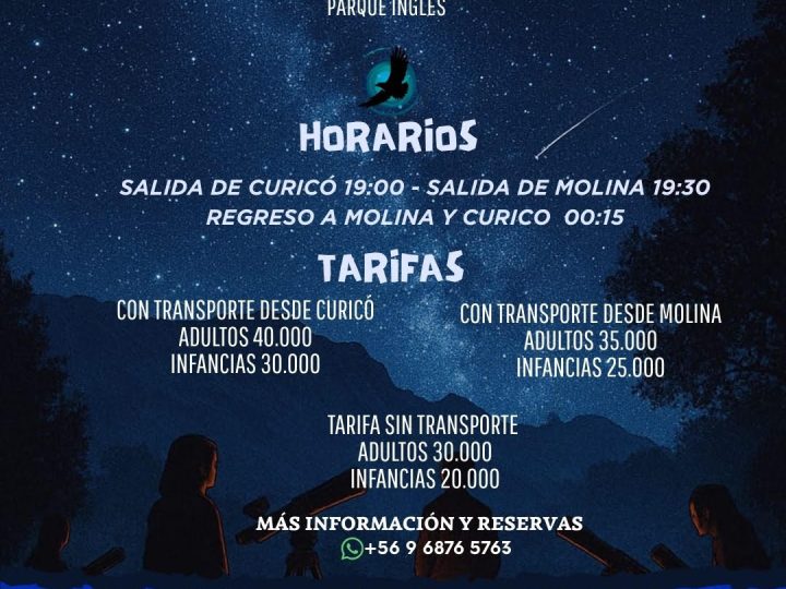 Tour Astronómico en Radal Siete Tazas ofrecerá una experiencia única de ciencia, cultura y cielo nocturno