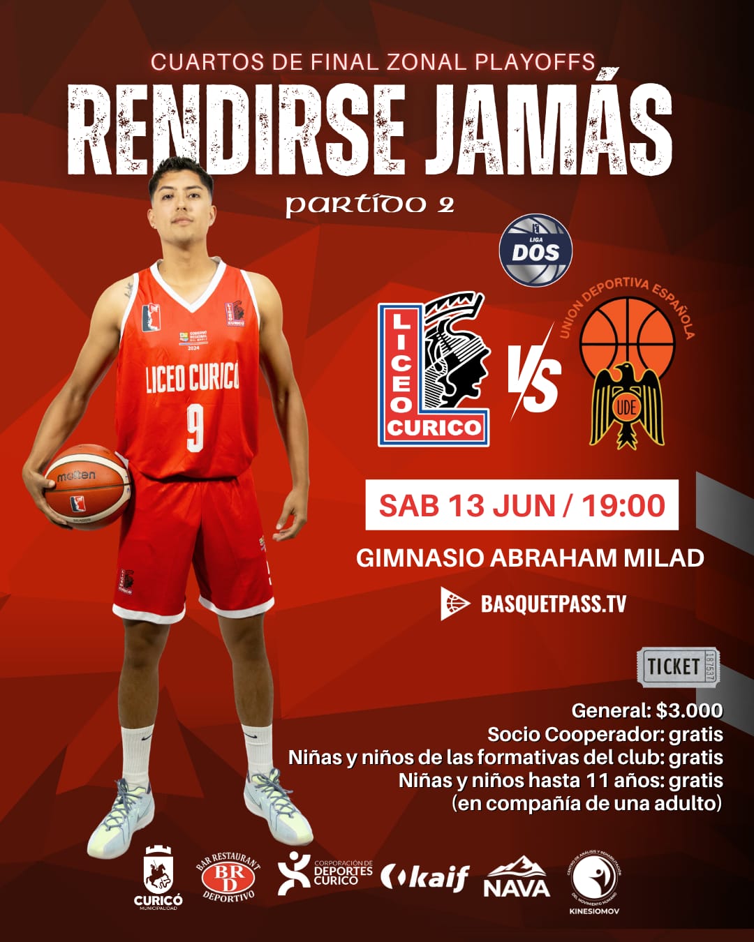 SIGUEN LOS PLAYOFFS DEL BÁSQUETBOL Y LICEO SALE A GANAR EN CASA